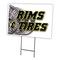 Signmission Rims & Tires Yard Sign & Stake outdoor plastic coroplast window, C-1216 Rims & Tires C-1216 Rims & Tires - alternate 1